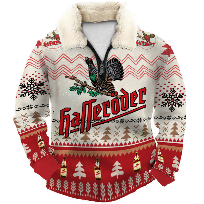 Christmas Ugly Quarter Zip Sweatshirt Collection 060