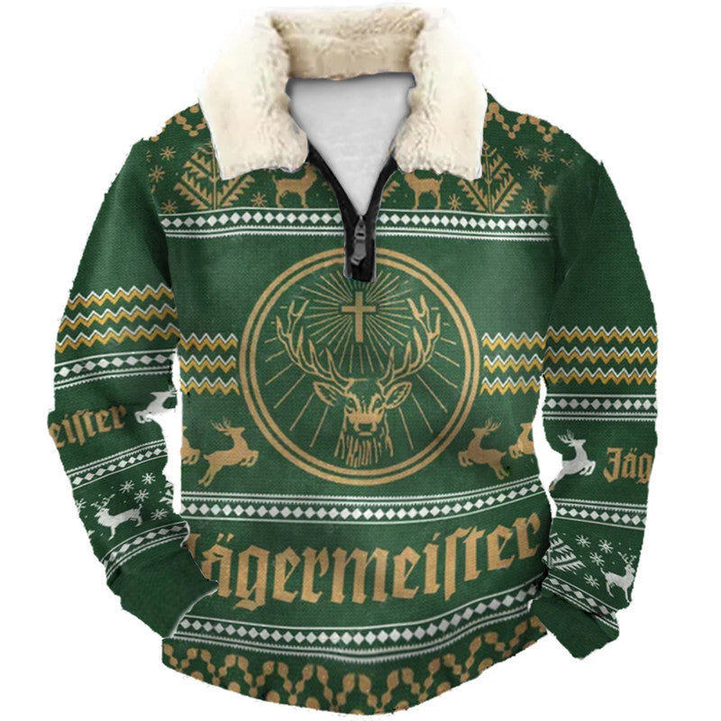 Christmas Ugly Quarter Zip Sweatshirt Collection 063