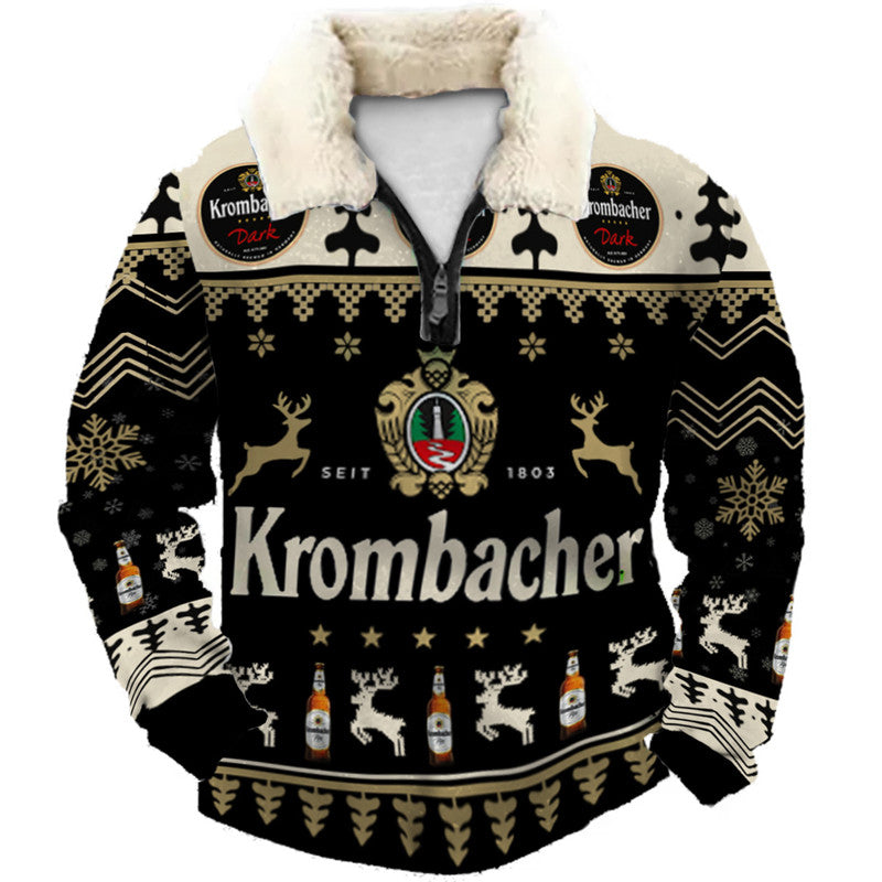 Christmas Ugly Quarter Zip Sweatshirt Collection 065