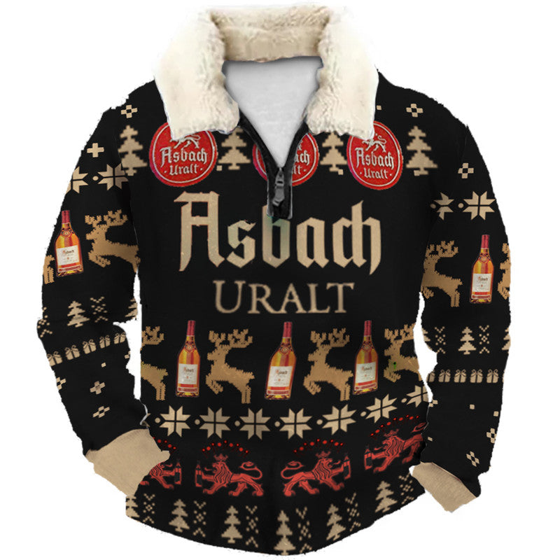 Christmas Ugly Quarter Zip Sweatshirt Collection 068