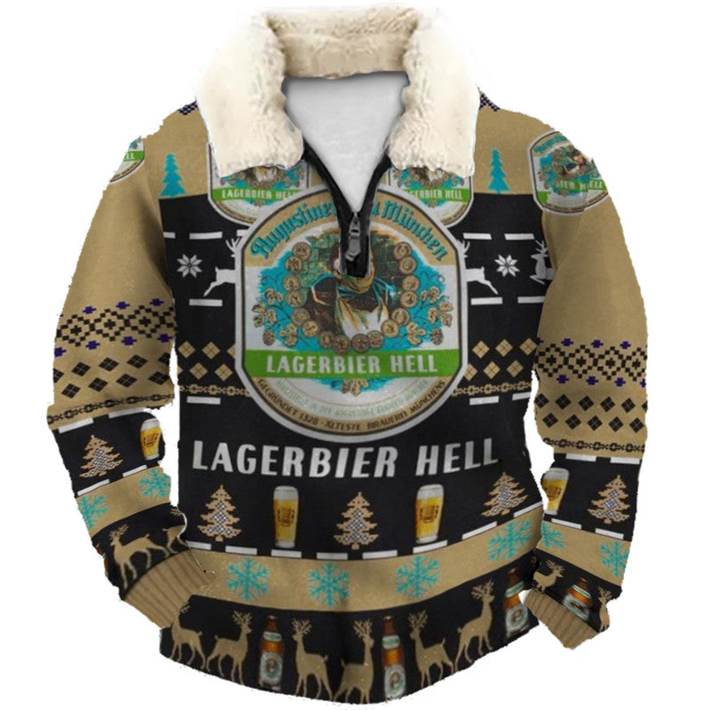 Christmas Ugly Quarter Zip Sweatshirt Collection 070