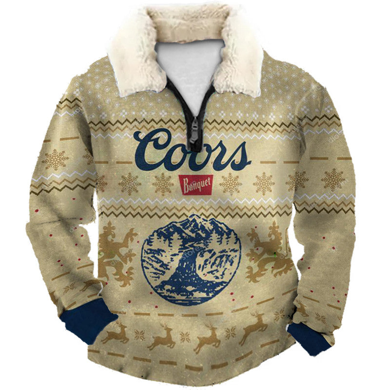 Christmas Ugly Quarter Zip Sweatshirt Collection 073