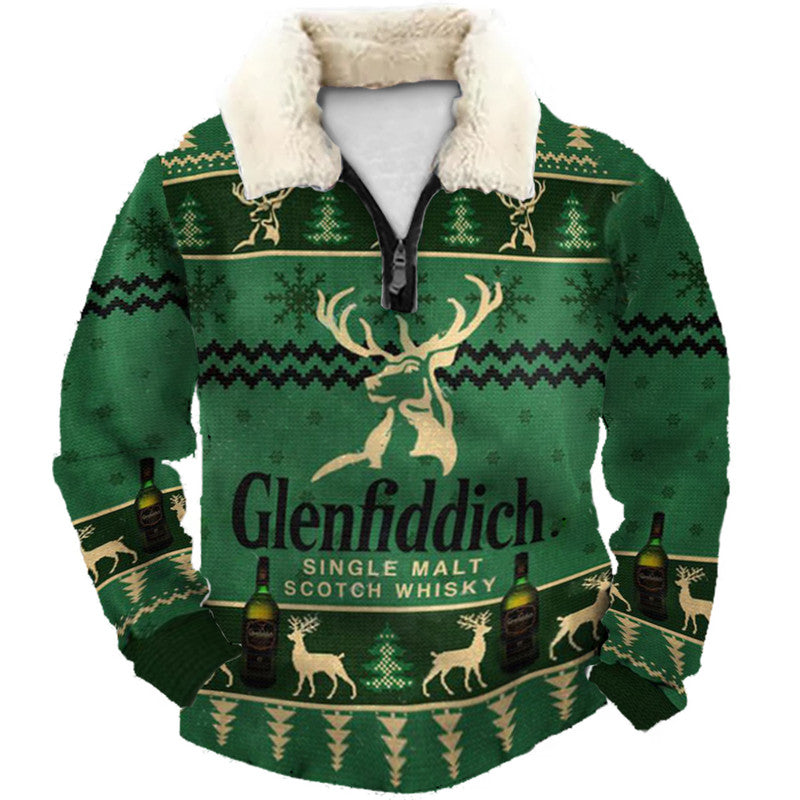 Christmas Ugly Quarter Zip Sweatshirt Collection 076