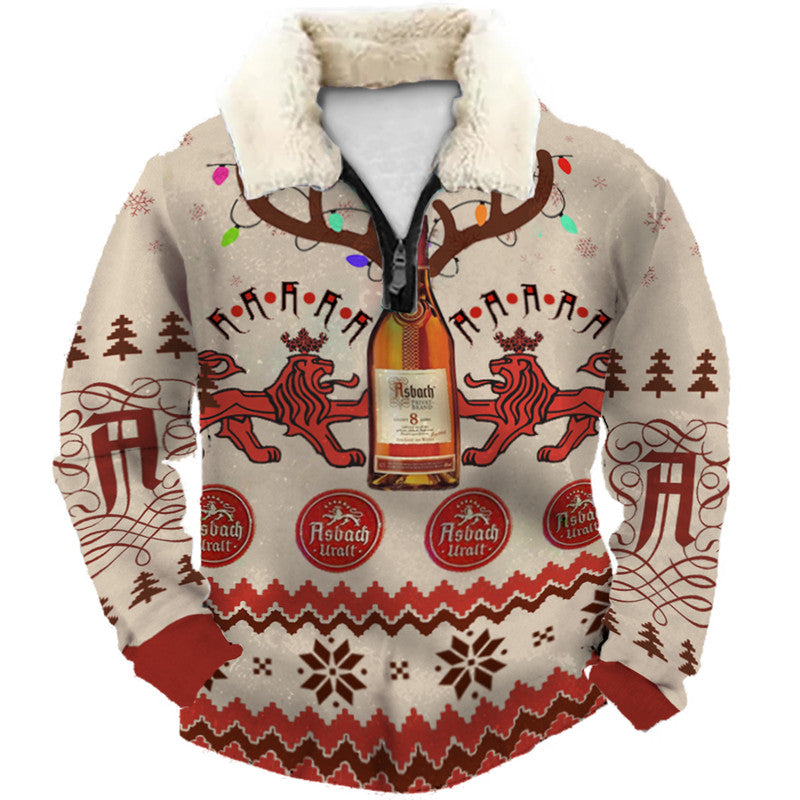Christmas Ugly Quarter Zip Sweatshirt Collection 081