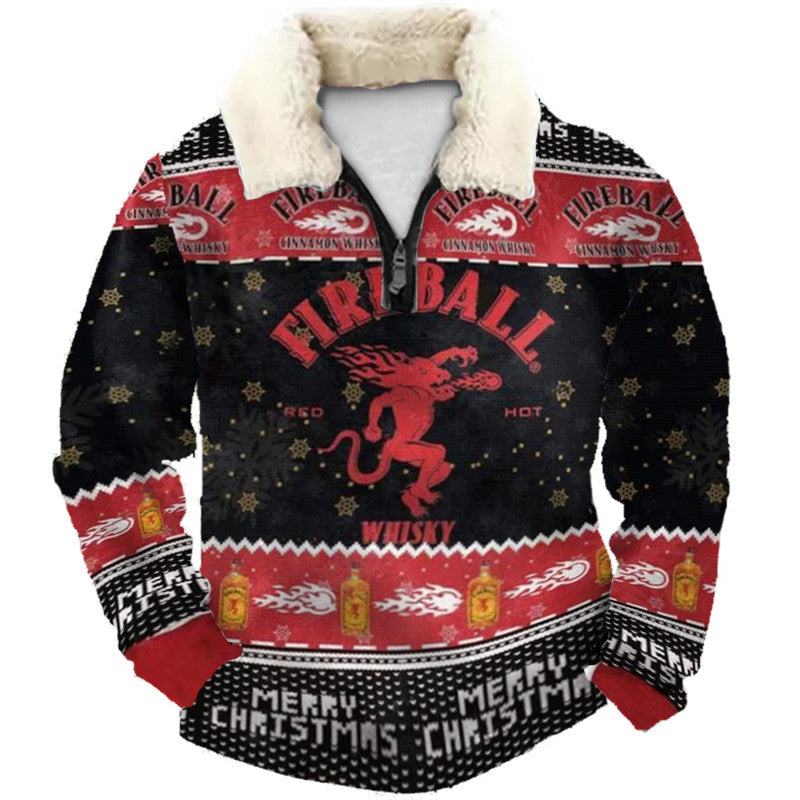 Christmas Ugly Quarter Zip Sweatshirt Collection 083