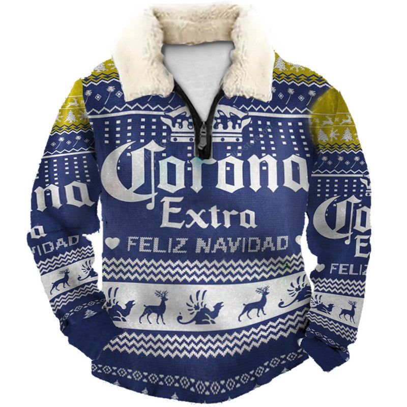 Christmas Ugly Quarter Zip Sweatshirt Collection 084