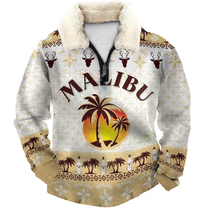 Christmas Ugly Quarter Zip Sweatshirt Collection 086