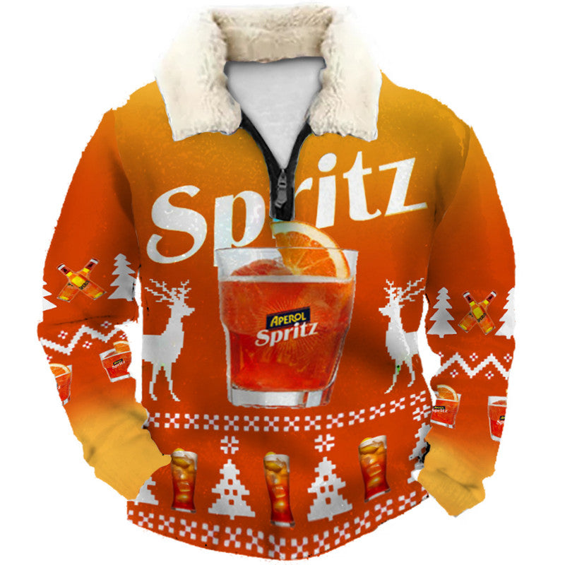 Christmas Ugly Quarter Zip Sweatshirt Collection 091