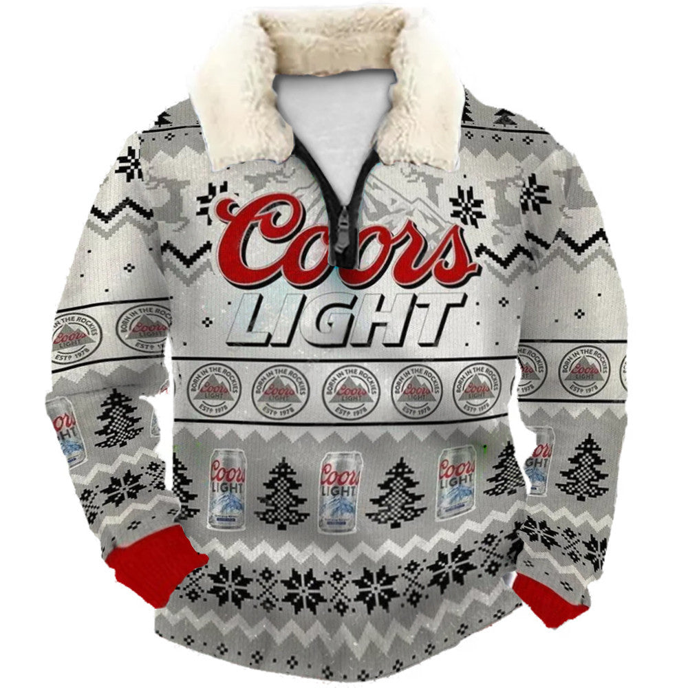 Christmas Ugly Quarter Zip Sweatshirt Collection 095