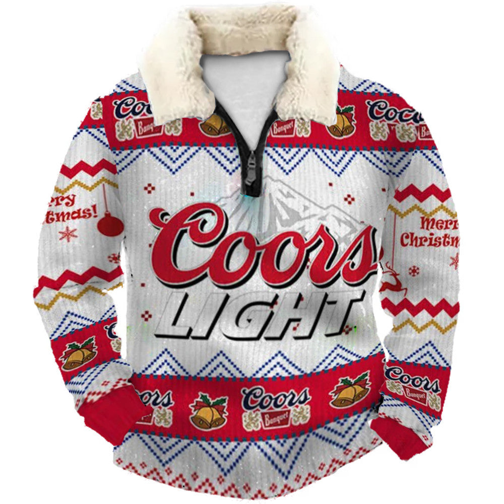 Christmas Ugly Quarter Zip Sweatshirt Collection 096
