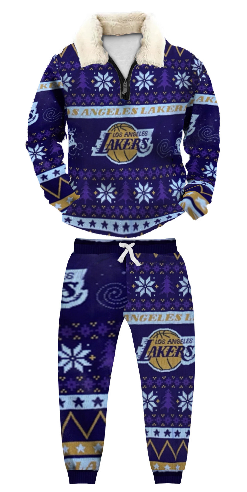 Christmas Ugly Quarter Zip Sweatshirt & Sweatpant Set Edition047