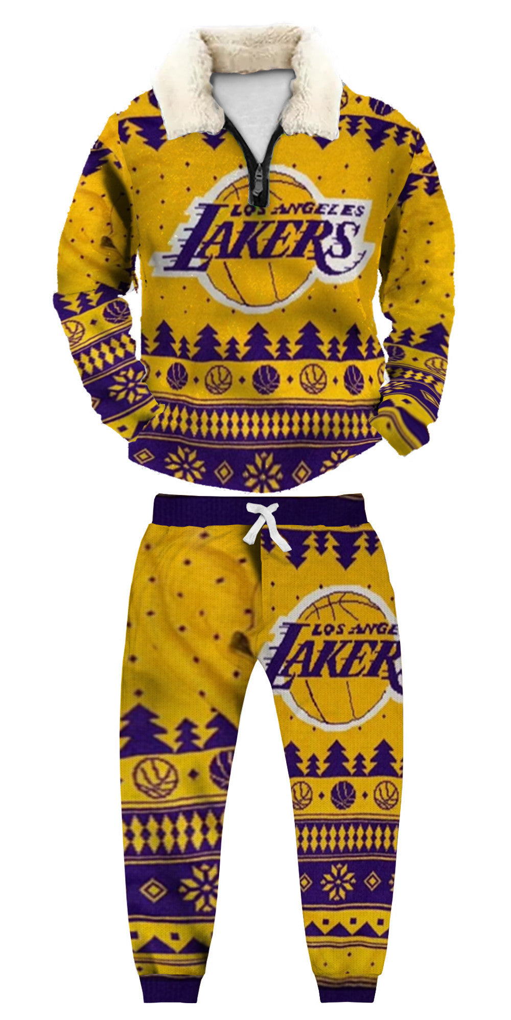 Christmas Ugly Quarter Zip Sweatshirt & Sweatpant Set Edition051