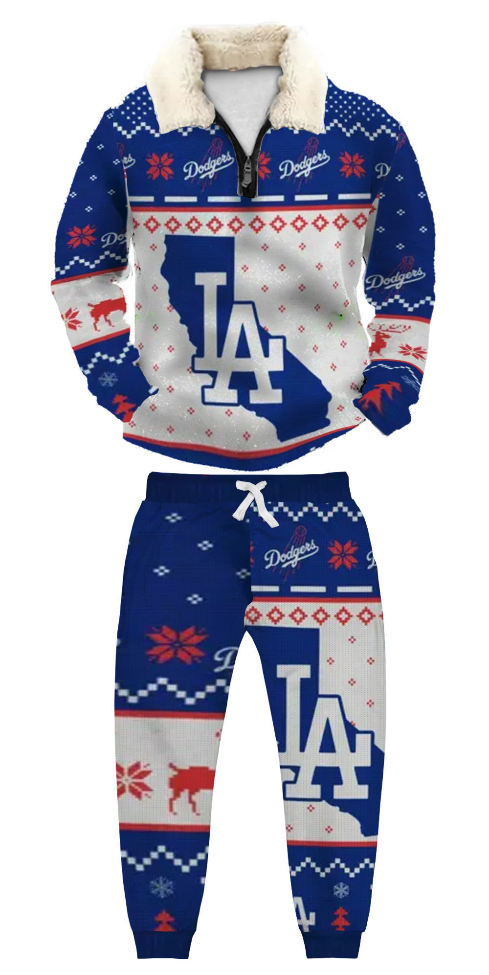 Christmas Ugly Quarter Zip Sweatshirt & Sweatpant Set Edition053