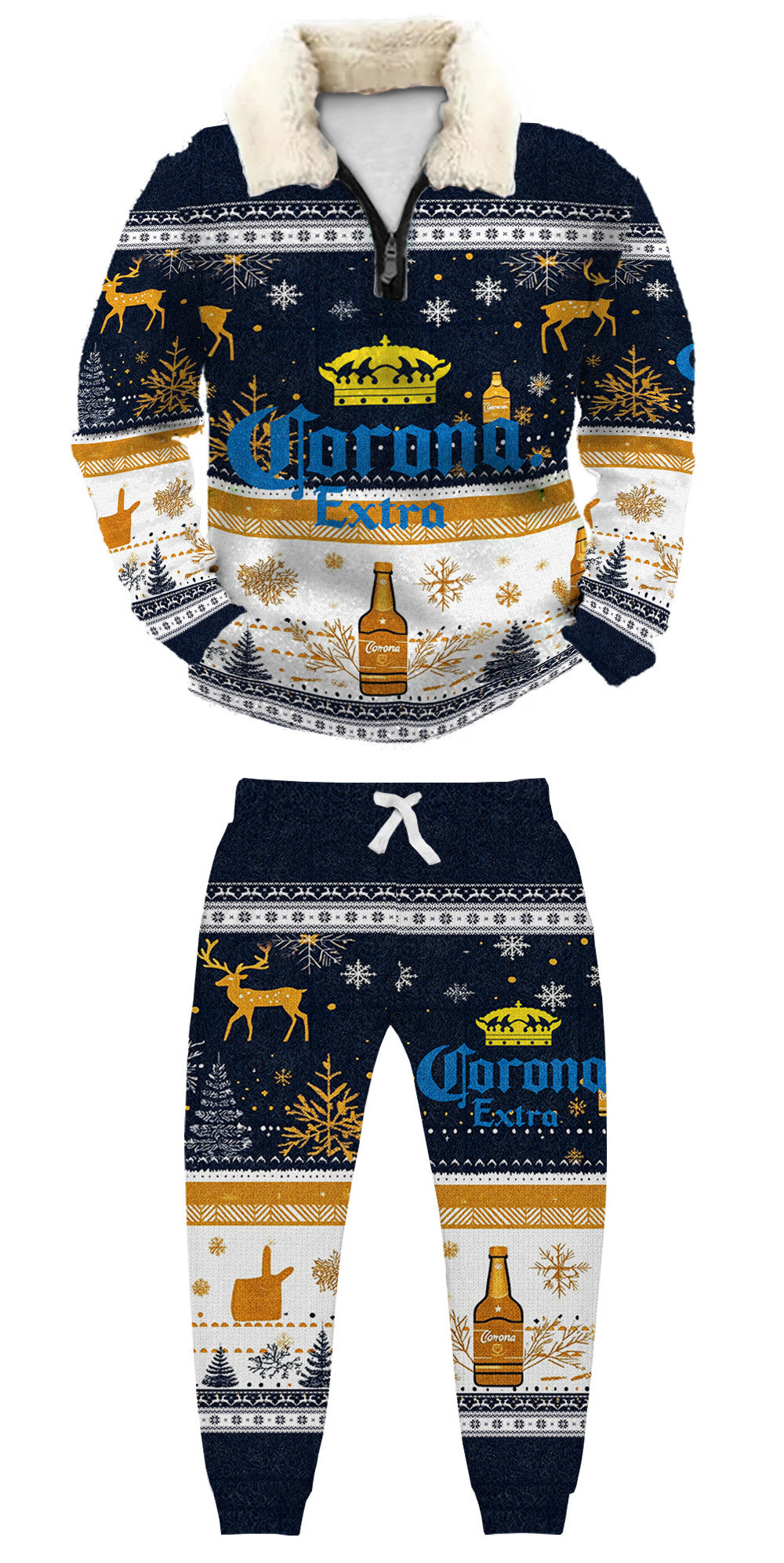 Christmas Ugly Quarter Zip Sweatshirt & Sweatpant Set Edition119