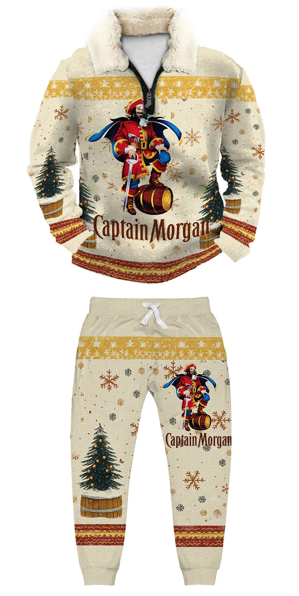 Christmas Ugly Quarter Zip Sweatshirt & Sweatpant Set Edition124