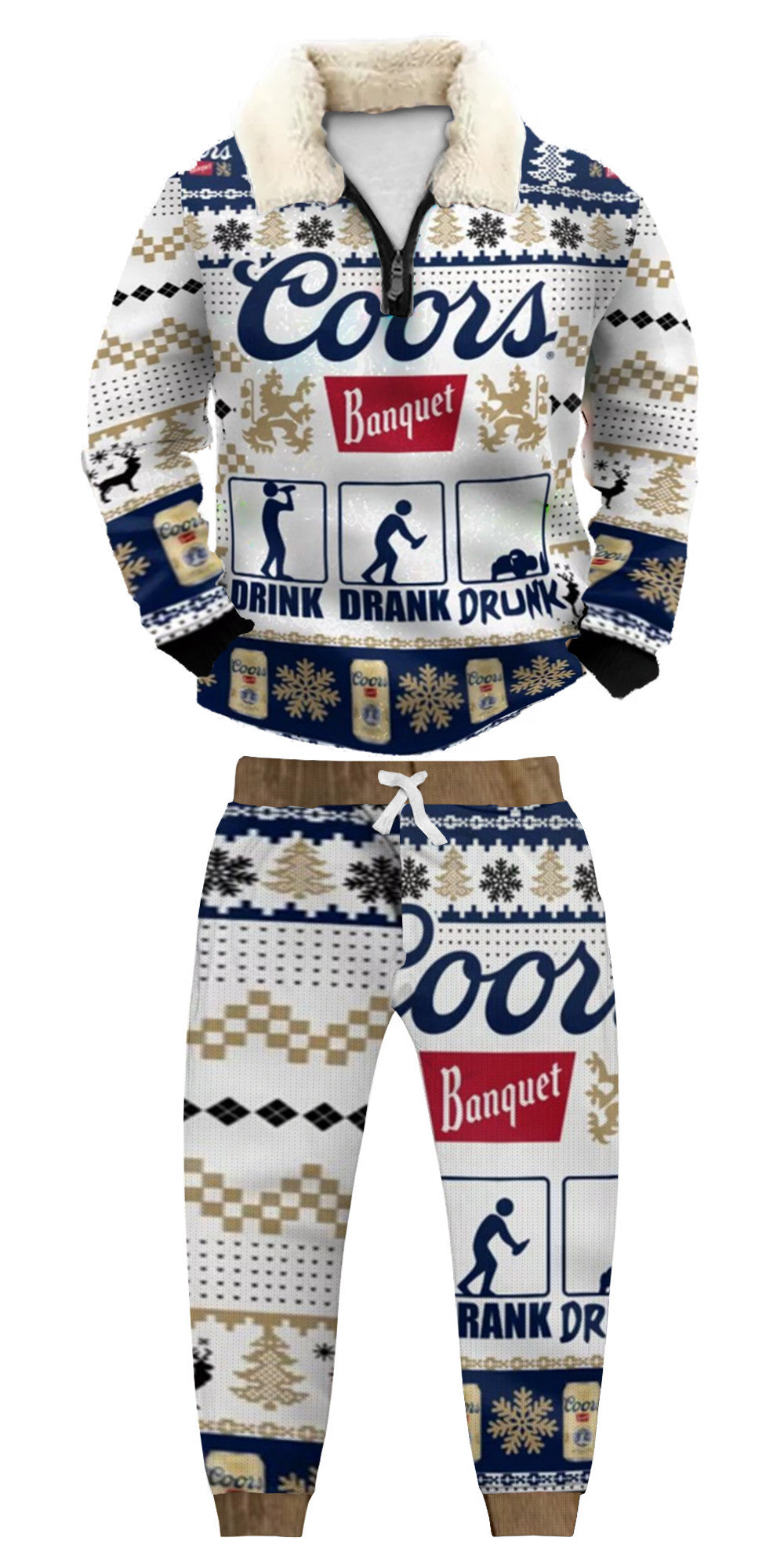 Christmas Ugly Quarter Zip Sweatshirt & Sweatpant Set Edition150
