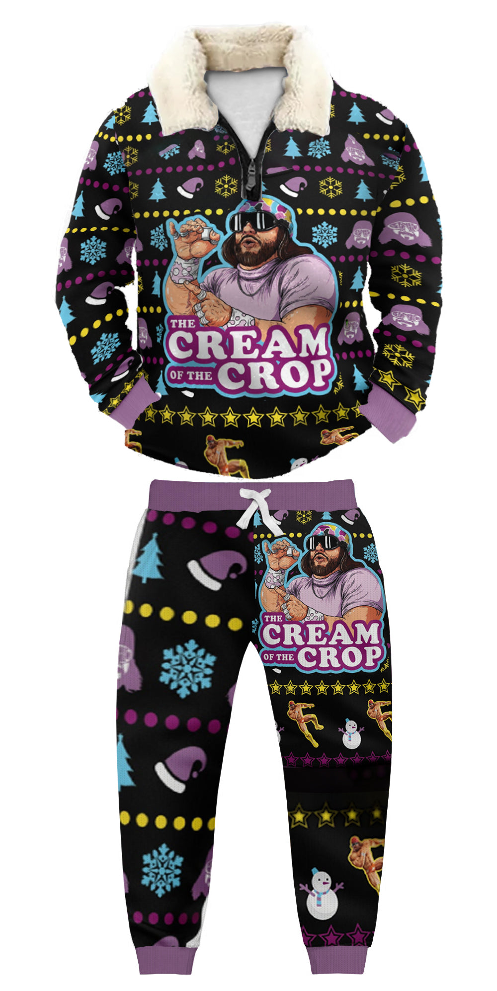 Christmas Ugly Quarter Zip Sweatshirt & Sweatpant Set Edition151
