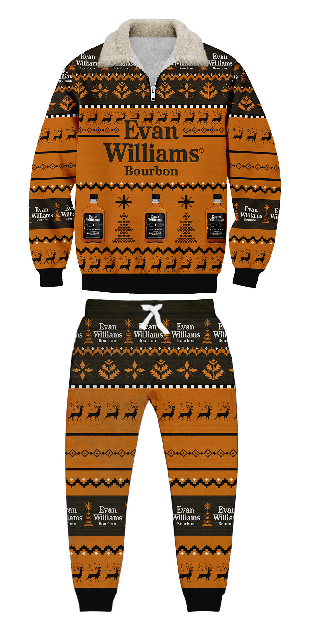 Christmas Ugly Quarter Zip Sweatshirt & Sweatpant Set Edition156
