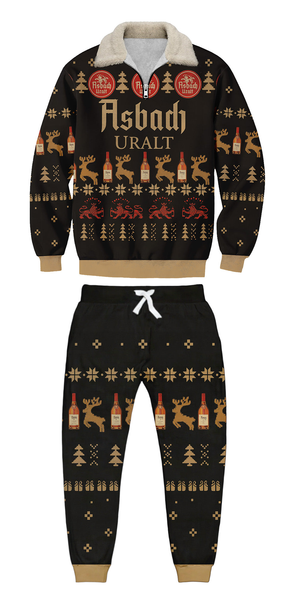 Christmas Ugly Quarter Zip Sweatshirt & Sweatpant Set Edition157