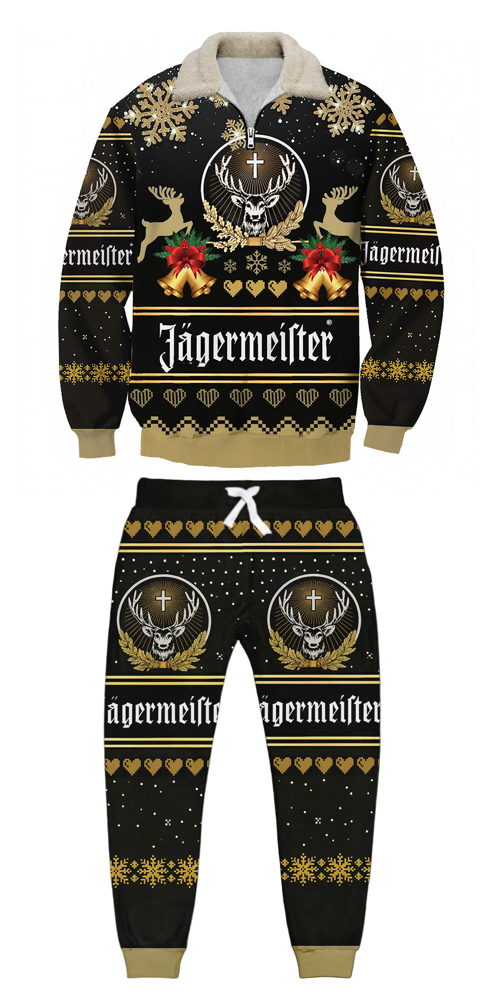 Christmas Ugly Quarter Zip Sweatshirt & Sweatpant Set Edition160