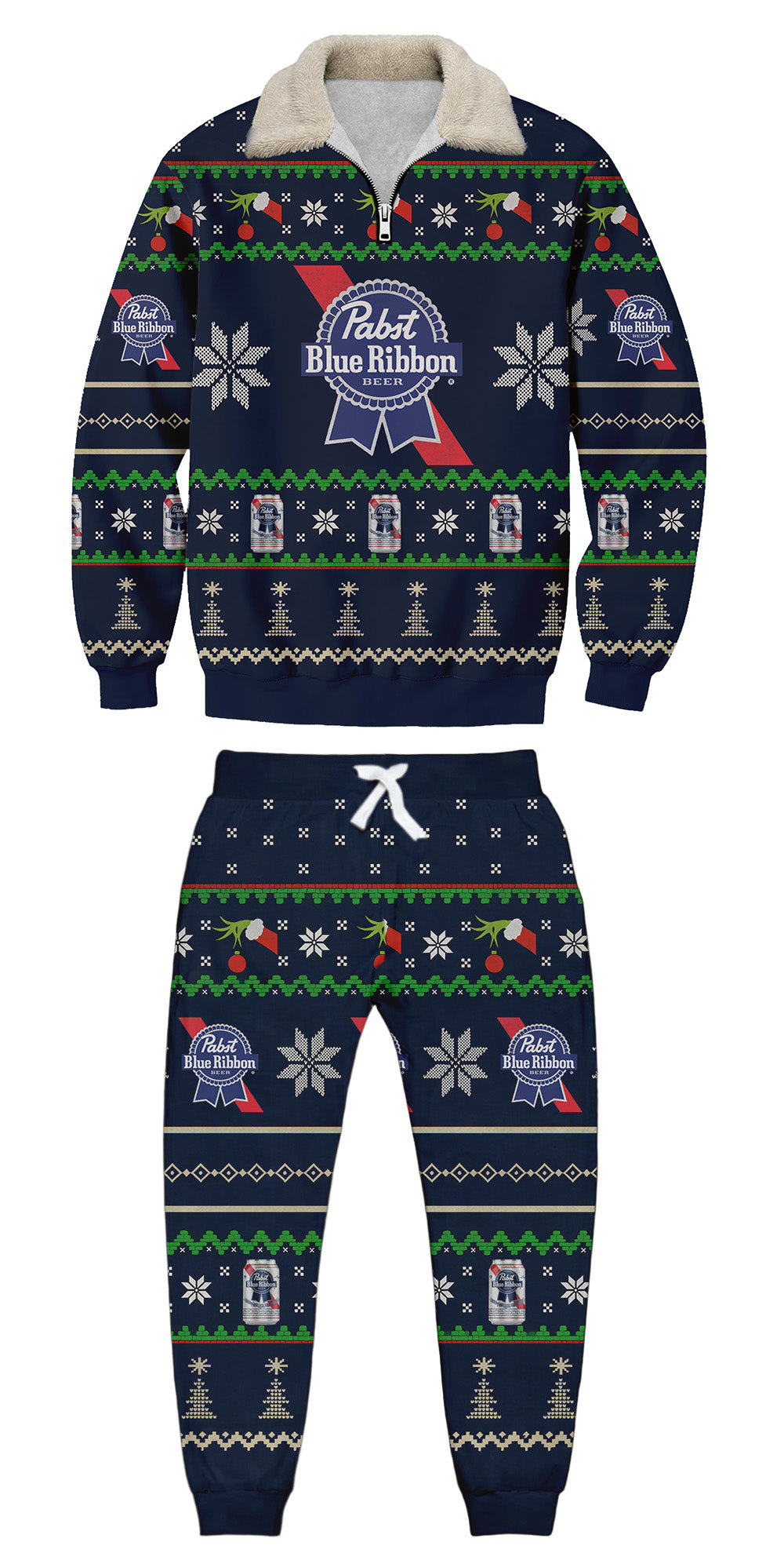 Christmas Ugly Quarter Zip Sweatshirt & Sweatpant Set Edition161