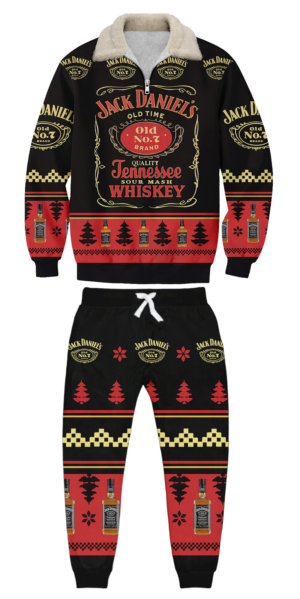 Christmas Ugly Quarter Zip Sweatshirt & Sweatpant Set Edition162