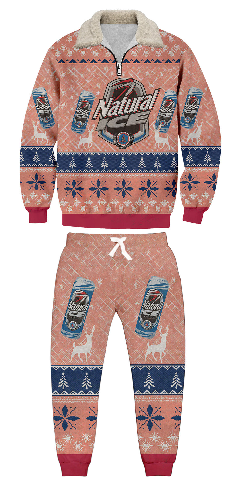 Christmas Ugly Quarter Zip Sweatshirt & Sweatpant Set Edition163