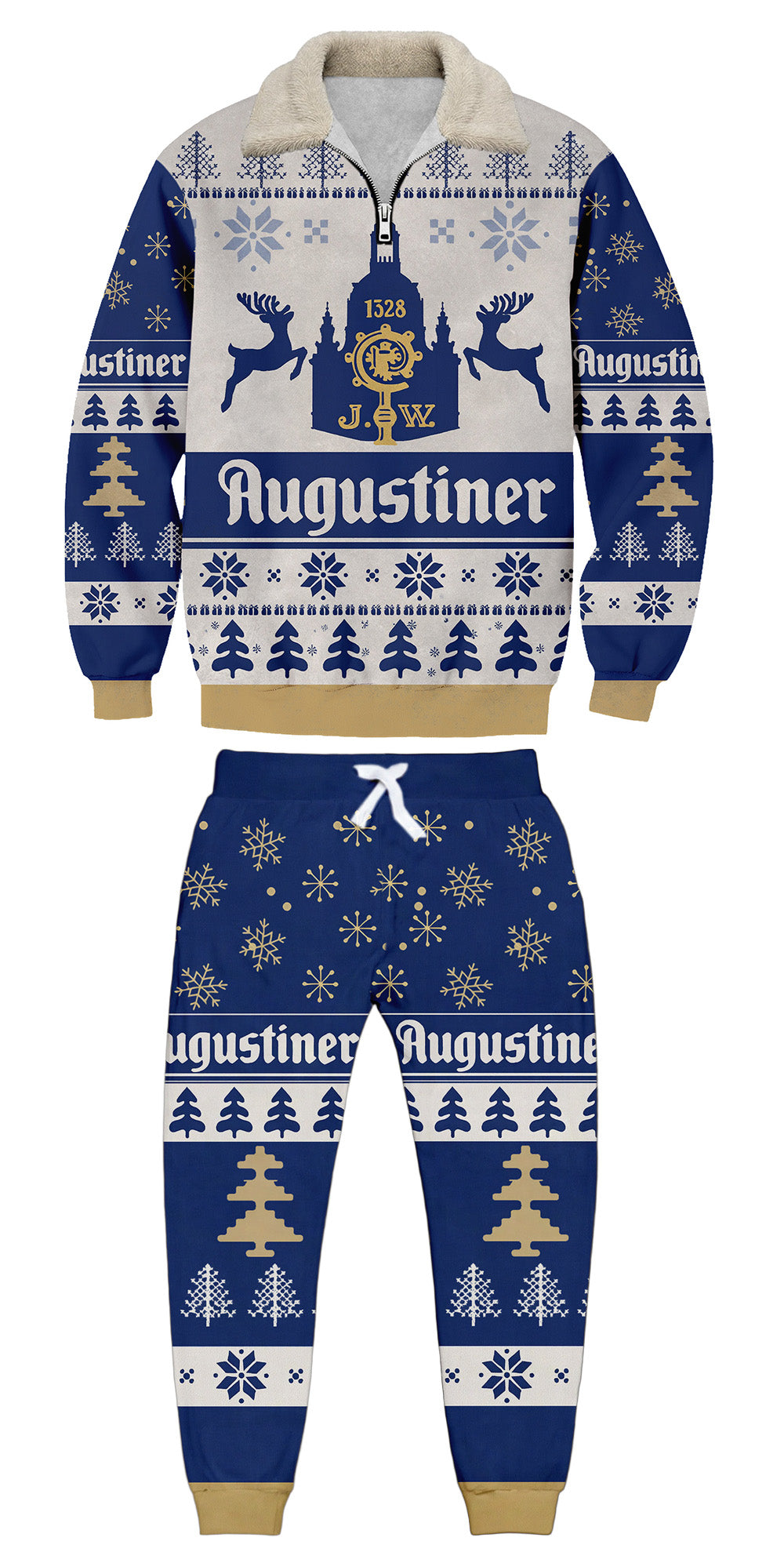 Christmas Ugly Quarter Zip Sweatshirt & Sweatpant Set Edition165