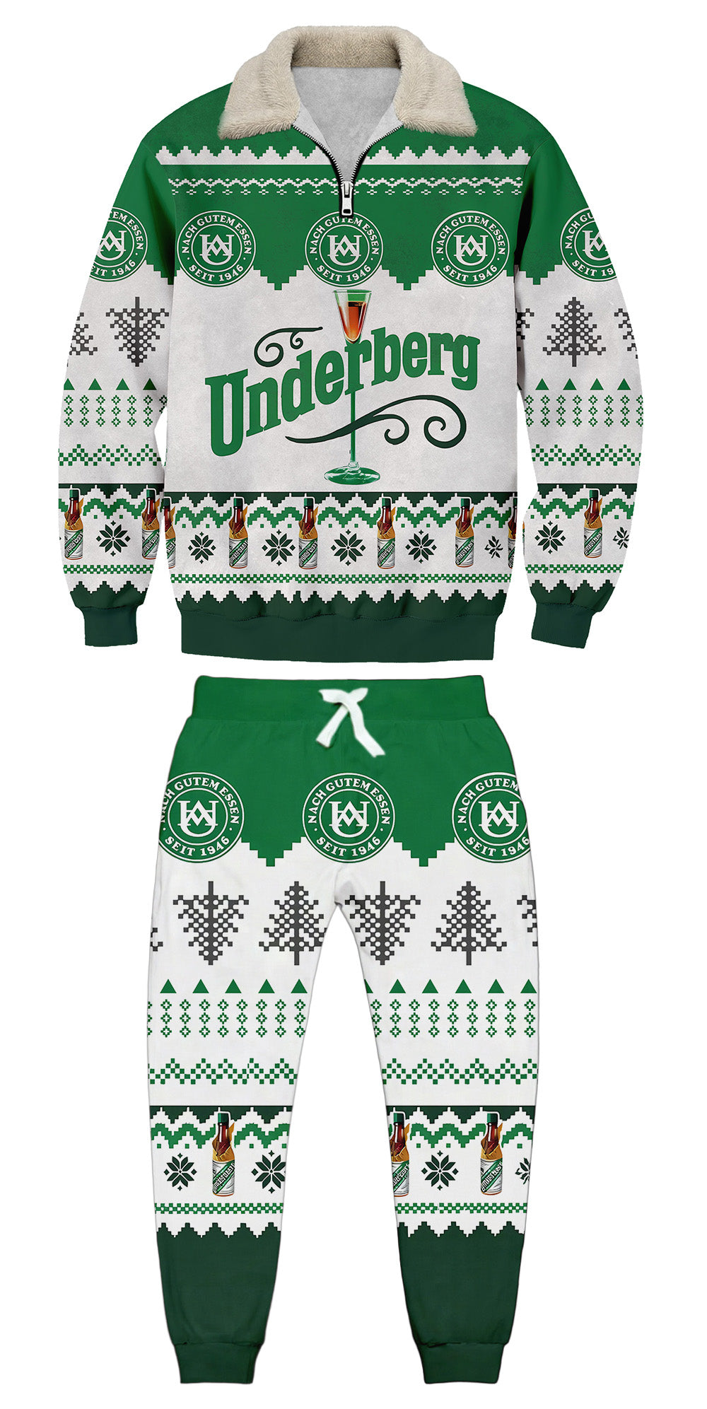 Christmas Ugly Quarter Zip Sweatshirt & Sweatpant Set Edition166