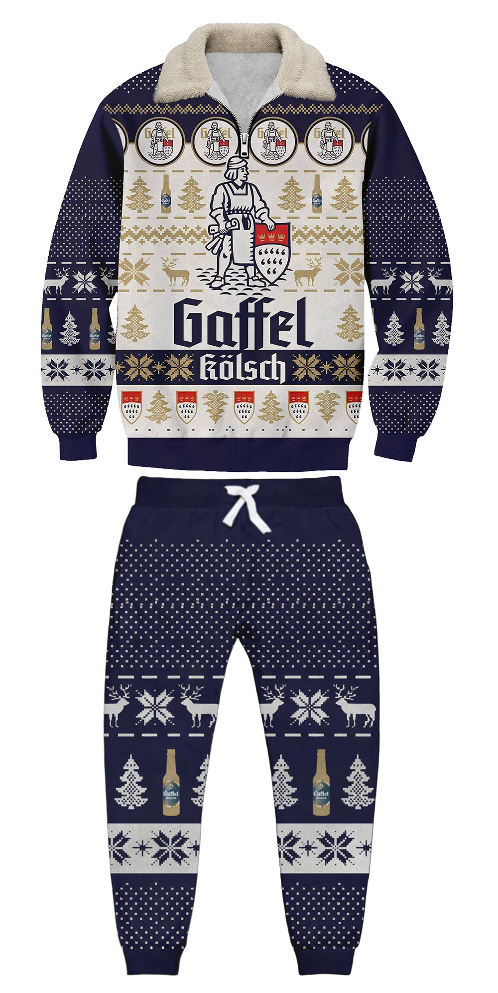 Christmas Ugly Quarter Zip Sweatshirt & Sweatpant Set Edition167