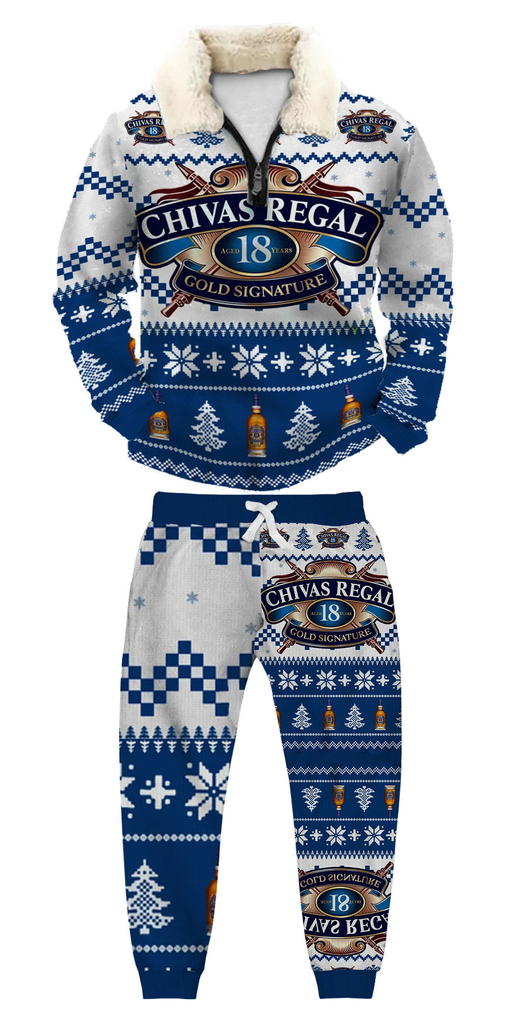 Christmas Ugly Quarter Zip Sweatshirt & Sweatpant Set Edition203