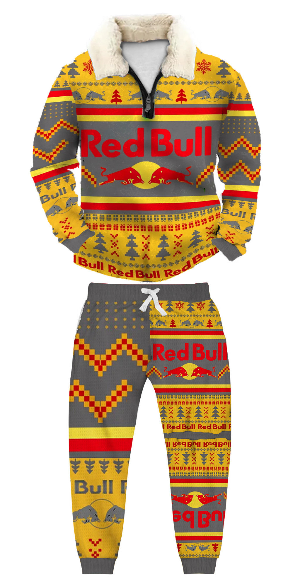 Christmas Ugly Quarter Zip Sweatshirt & Sweatpant Set Edition205