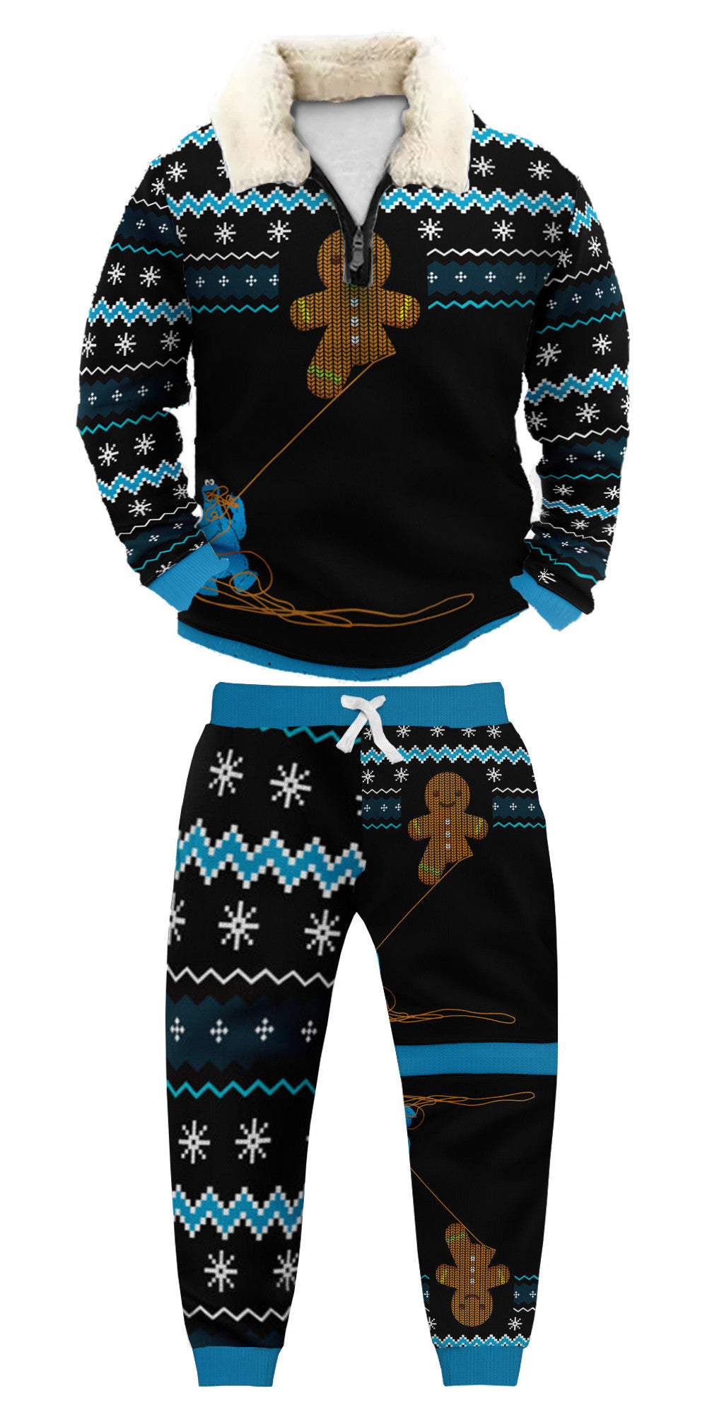 Christmas Ugly Quarter Zip Sweatshirt & Sweatpant Set Edition207