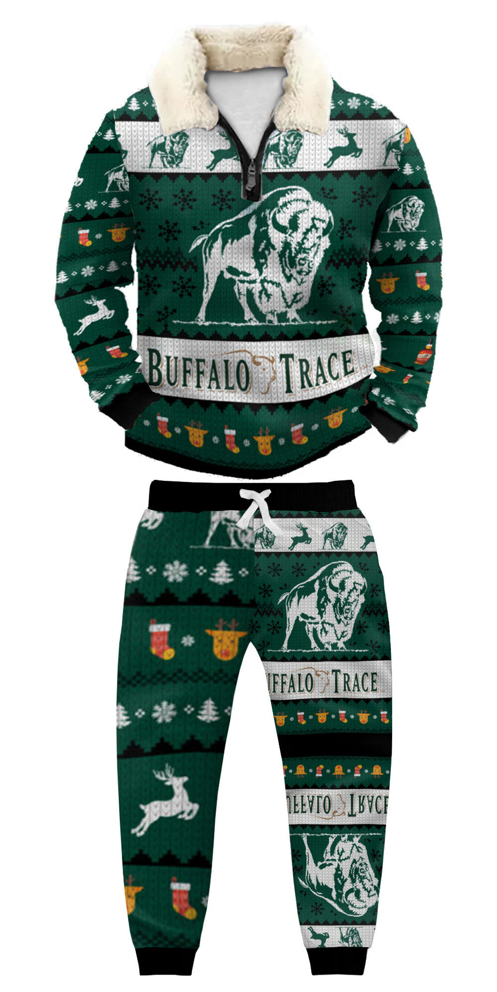 Christmas Ugly Quarter Zip Sweatshirt & Sweatpant Set Edition208