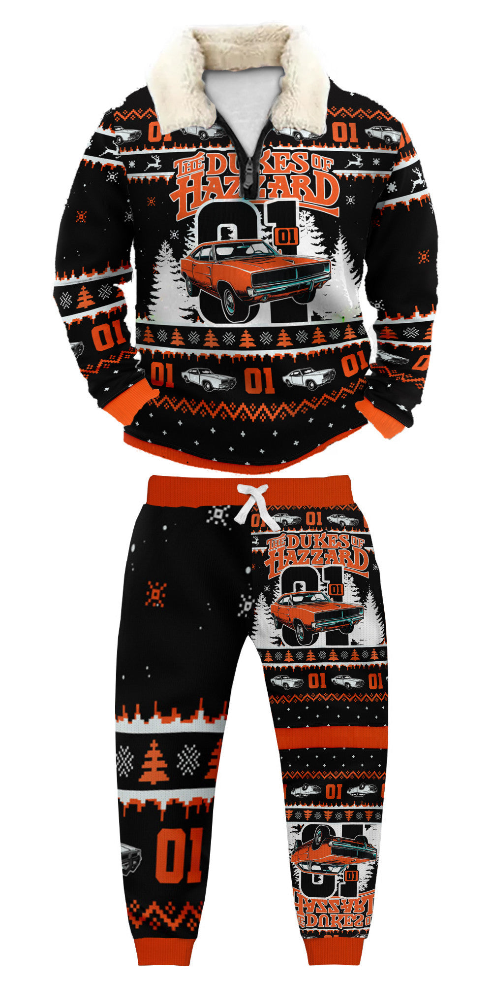 Christmas Ugly Quarter Zip Sweatshirt & Sweatpant Set Edition210