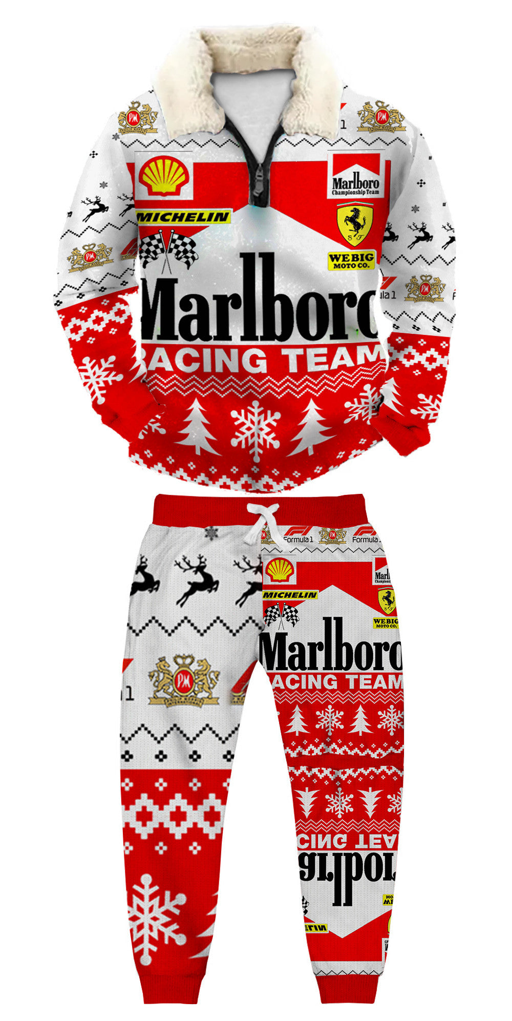 Christmas Ugly Quarter Zip Sweatshirt & Sweatpant Set Edition212