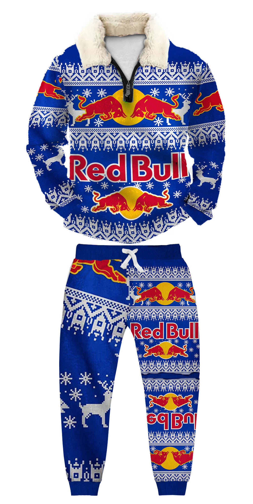 Christmas Ugly Quarter Zip Sweatshirt & Sweatpant Set Edition213