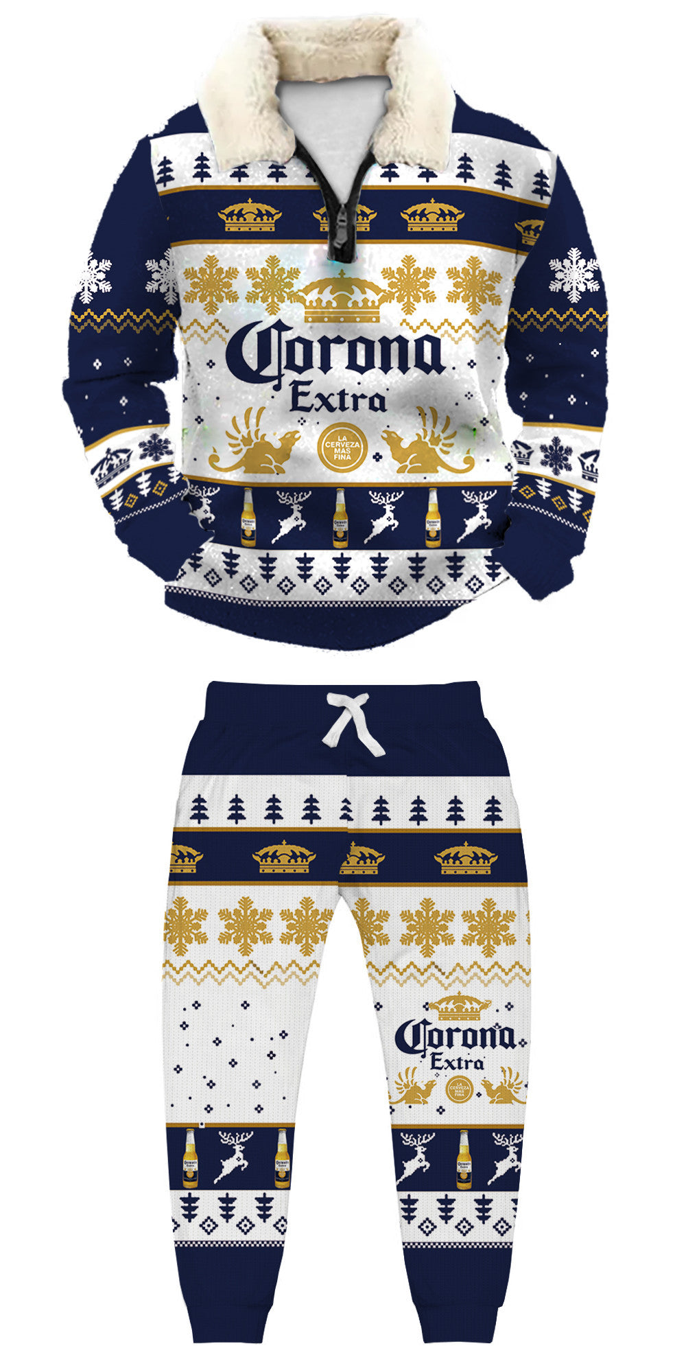 Christmas Ugly Quarter Zip Sweatshirt & Sweatpant Set Edition220