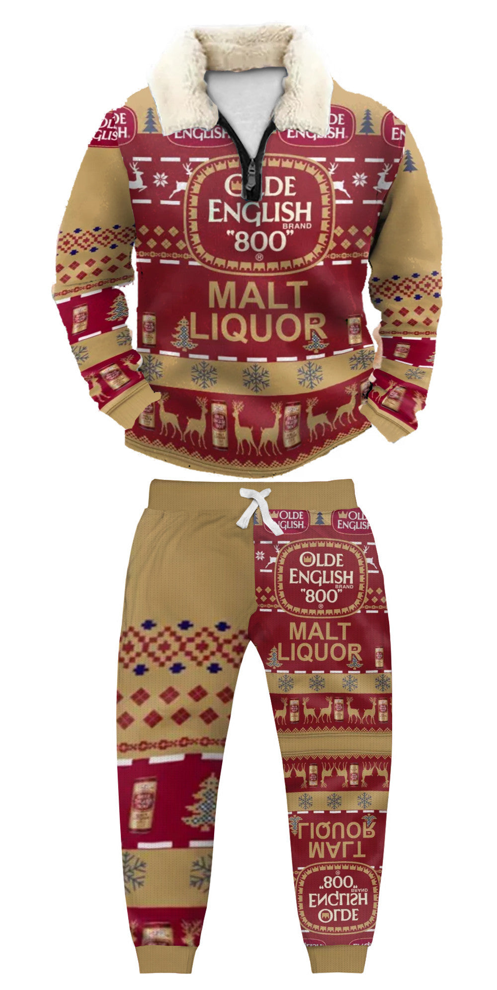 Christmas Ugly Quarter Zip Sweatshirt & Sweatpant Set Edition221