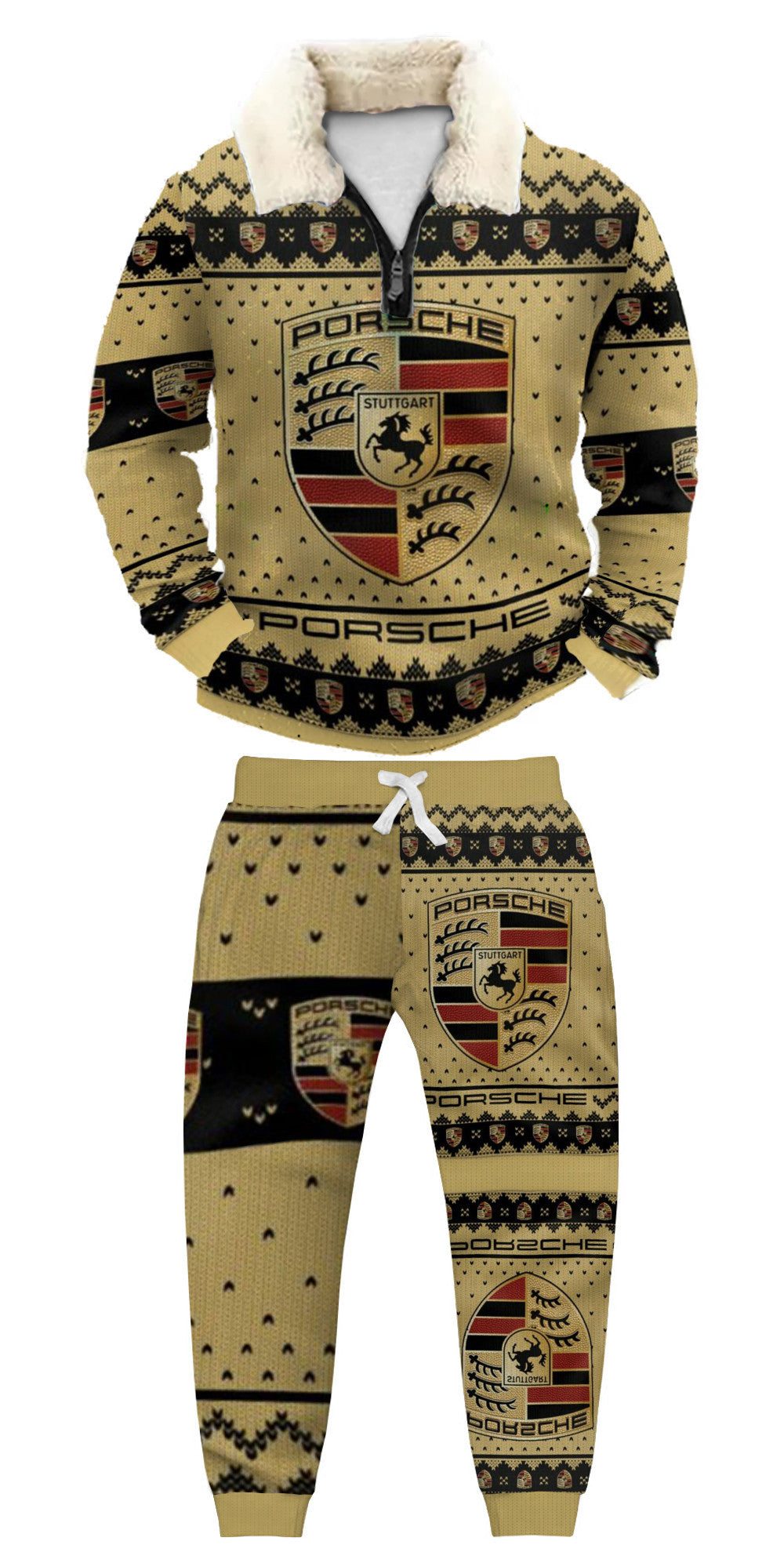 Christmas Ugly Quarter Zip Sweatshirt & Sweatpant Set Edition223