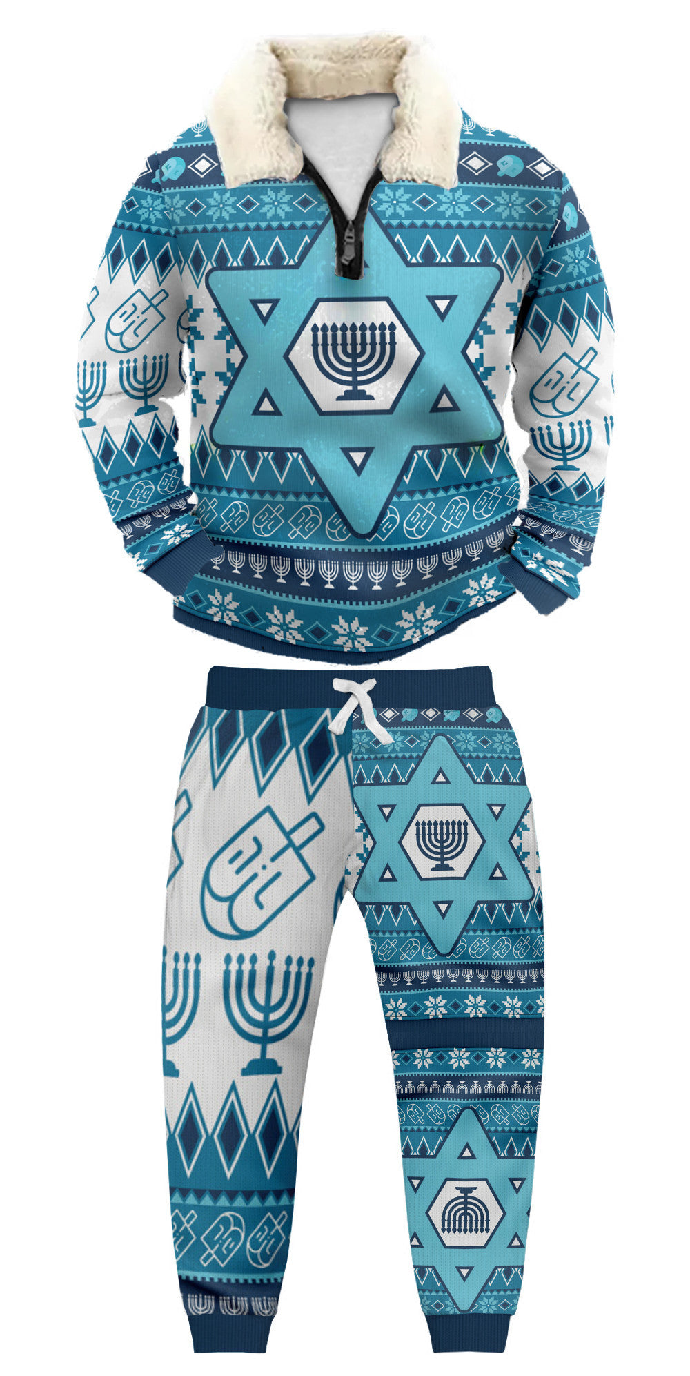 Christmas Ugly Quarter Zip Sweatshirt & Sweatpant Set Edition227