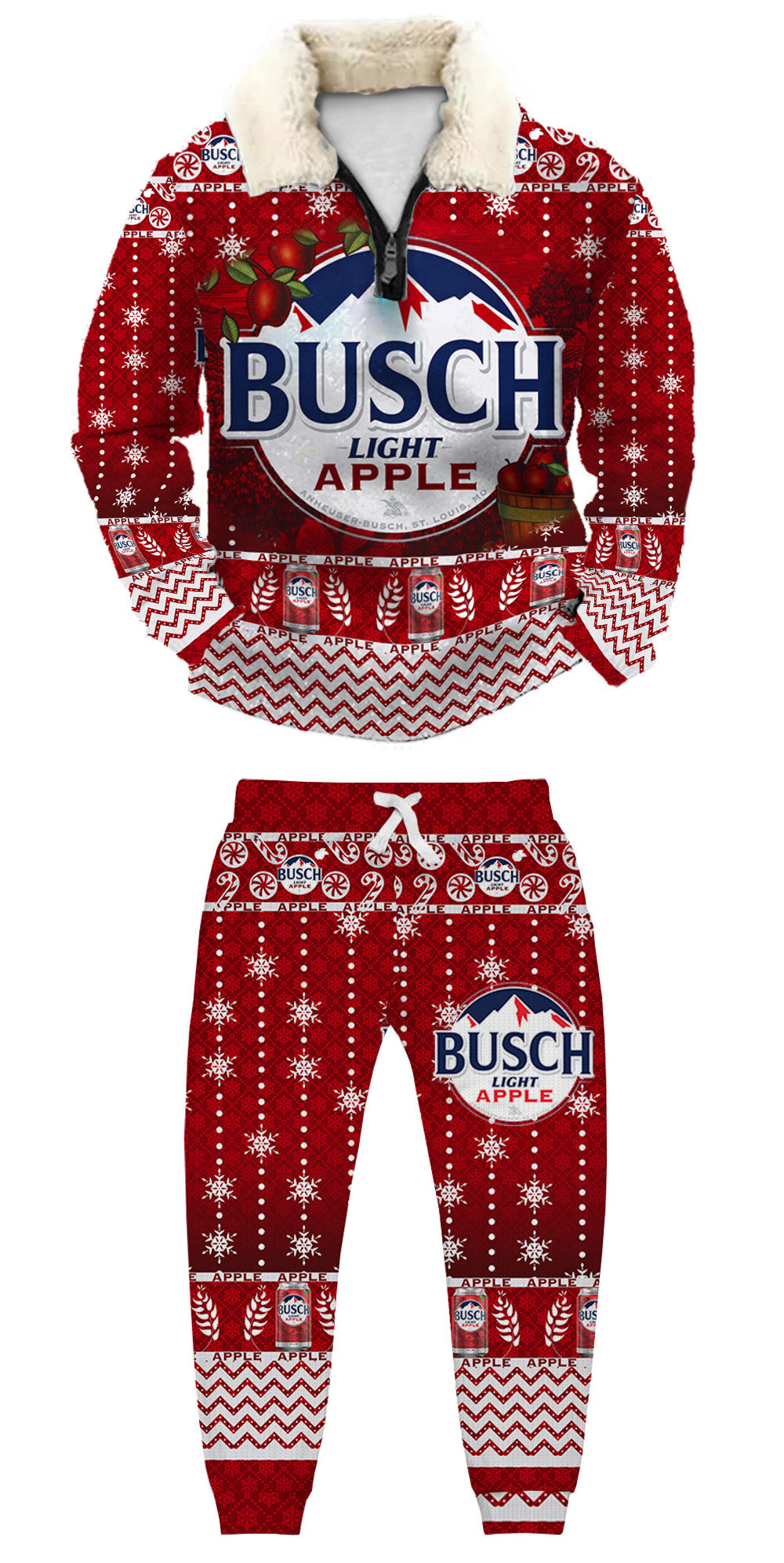 Christmas Ugly Quarter Zip Sweatshirt & Sweatpant Set Edition233