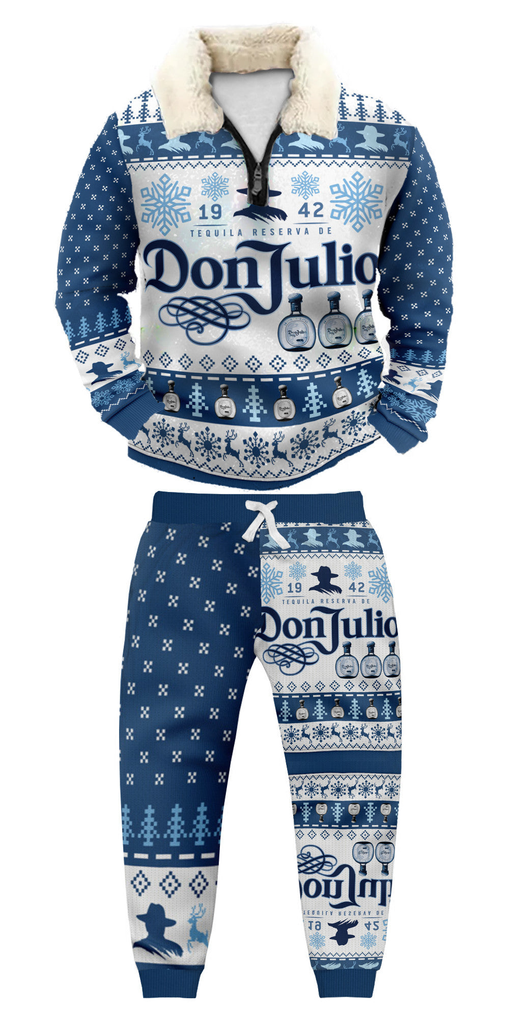 Christmas Ugly Quarter Zip Sweatshirt & Sweatpant Set Edition234