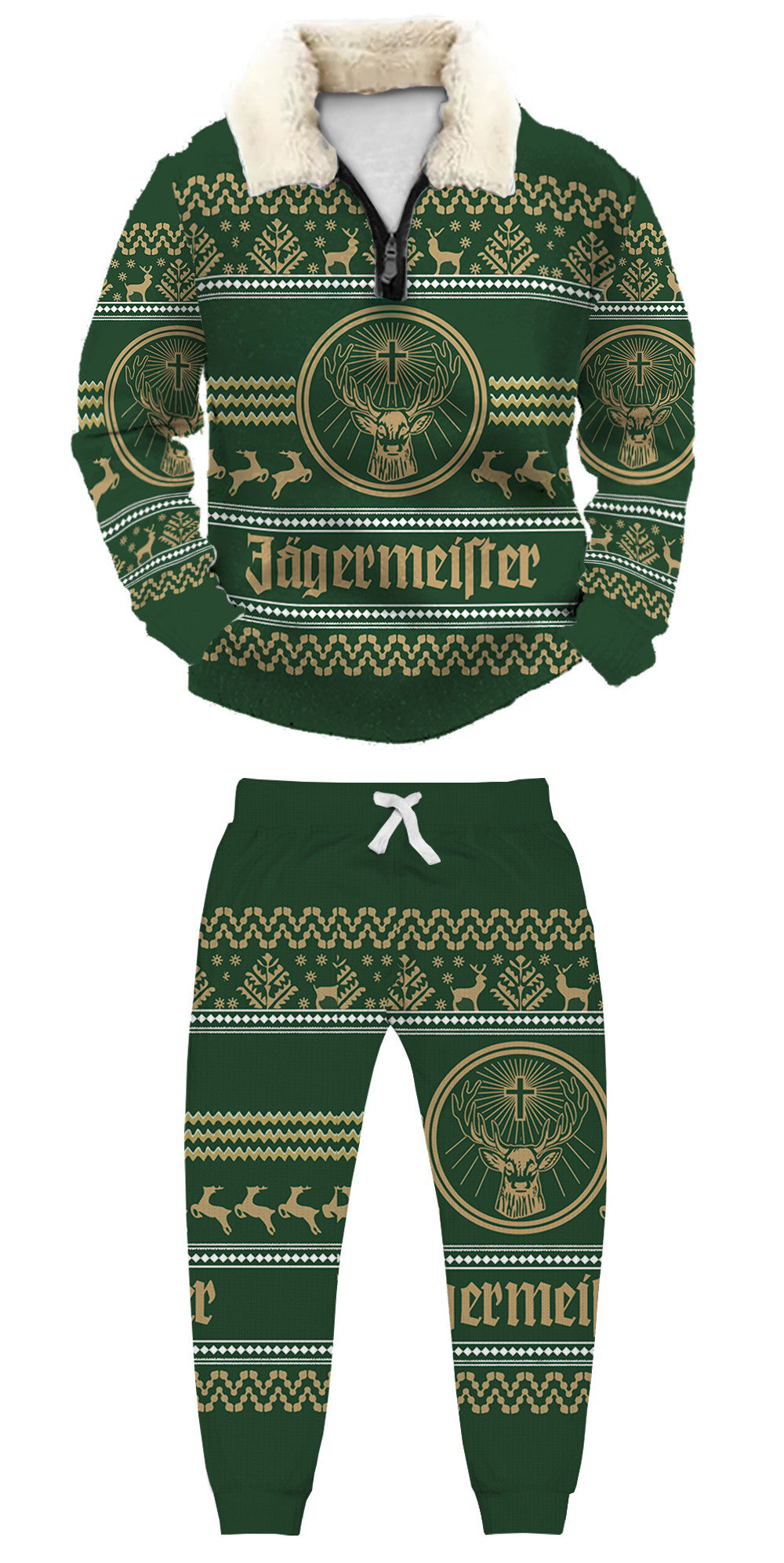 Christmas Ugly Quarter Zip Sweatshirt & Sweatpant Set Edition235