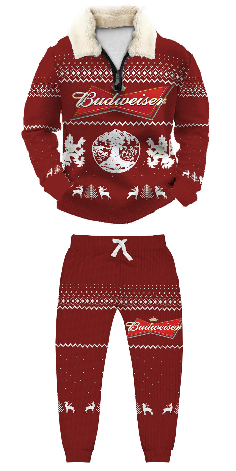 Christmas Ugly Quarter Zip Sweatshirt & Sweatpant Set Edition236
