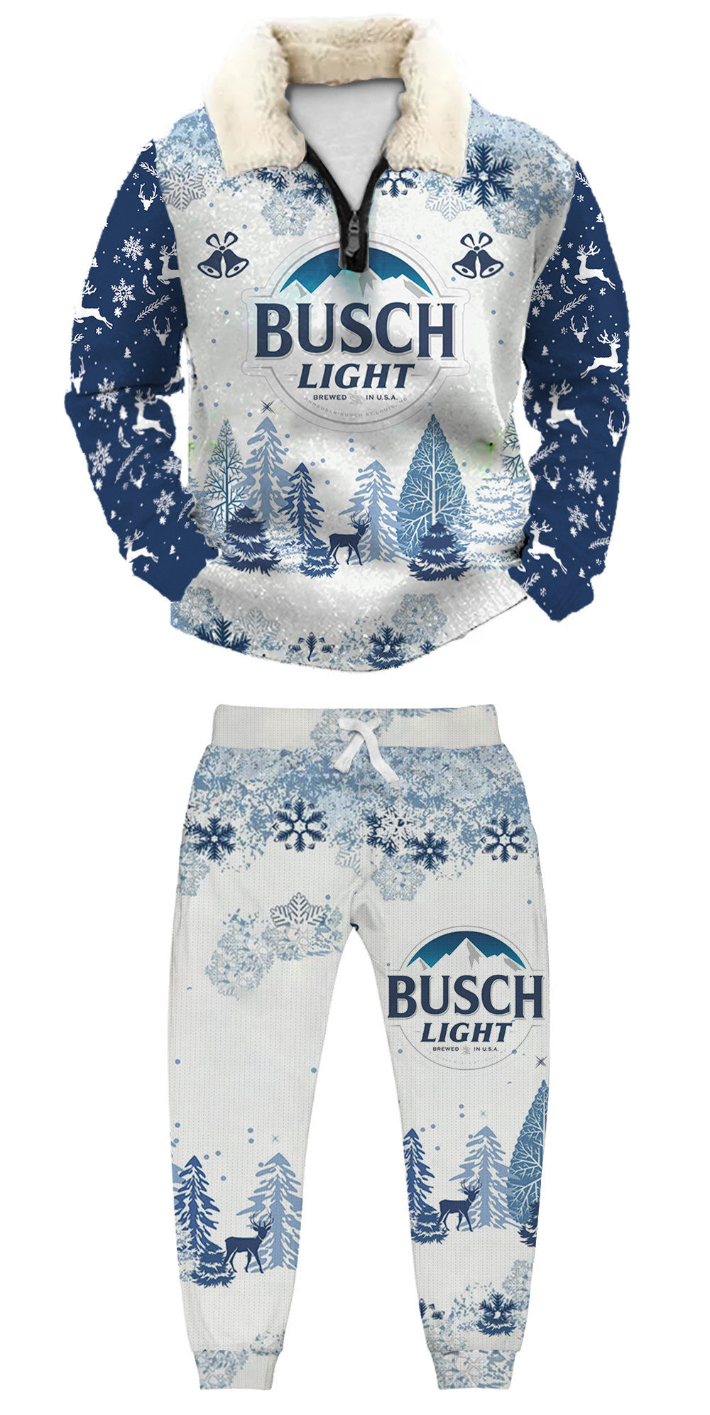 Christmas Ugly Quarter Zip Sweatshirt & Sweatpant Set Edition238