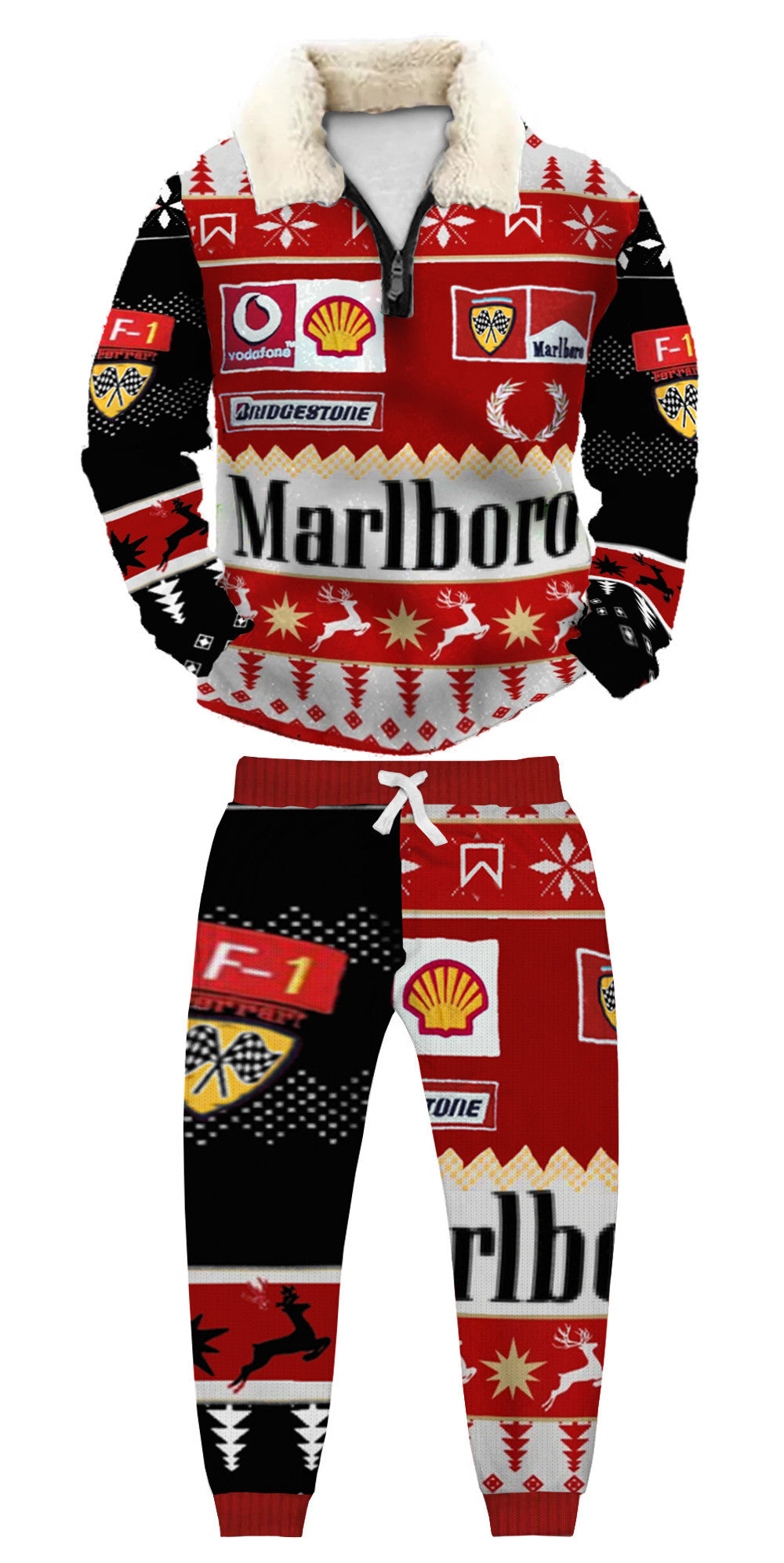 Christmas Ugly Quarter Zip Sweatshirt & Sweatpant Set Edition240