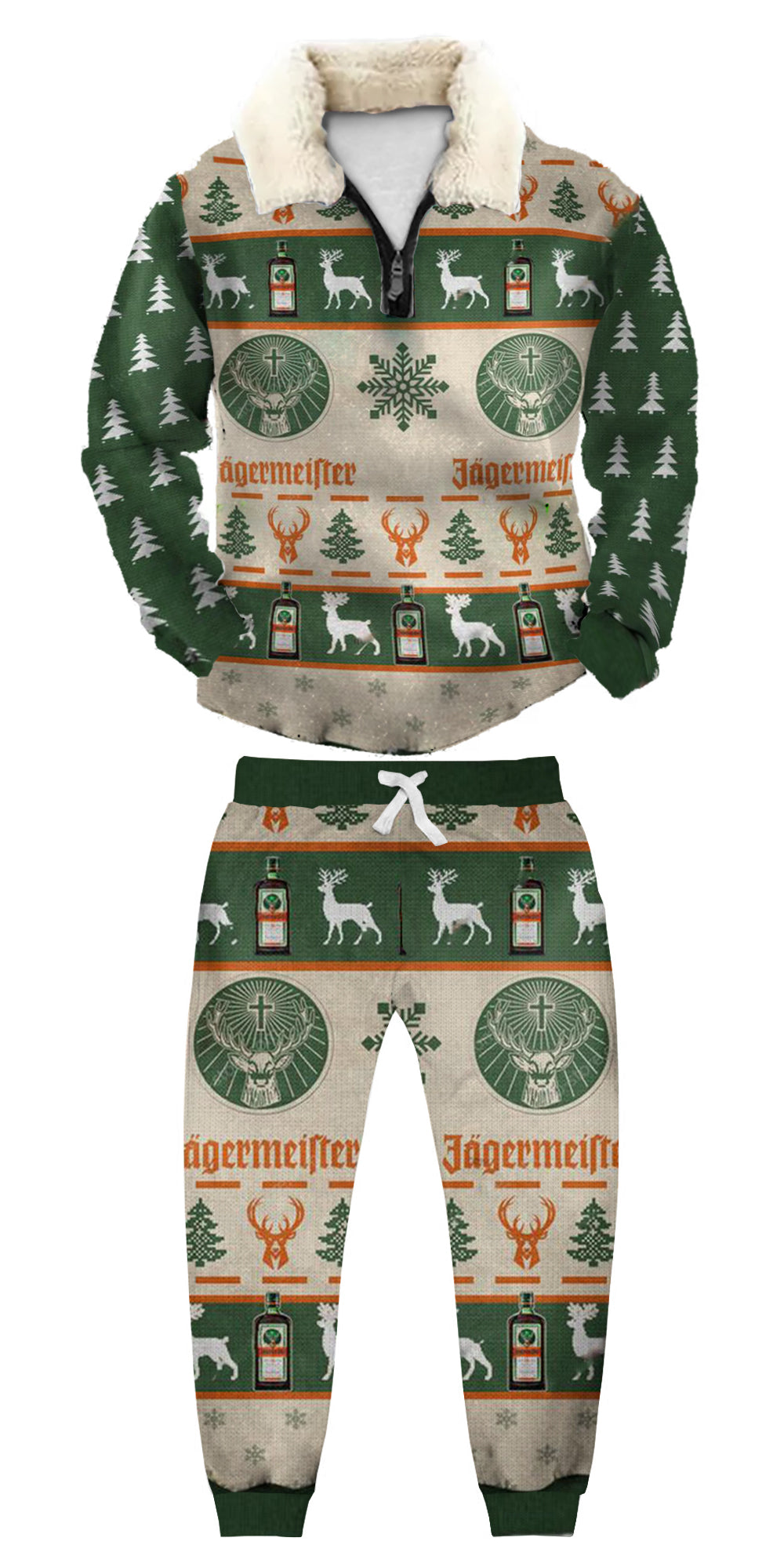 Christmas Ugly Quarter Zip Sweatshirt & Sweatpant Set Edition241