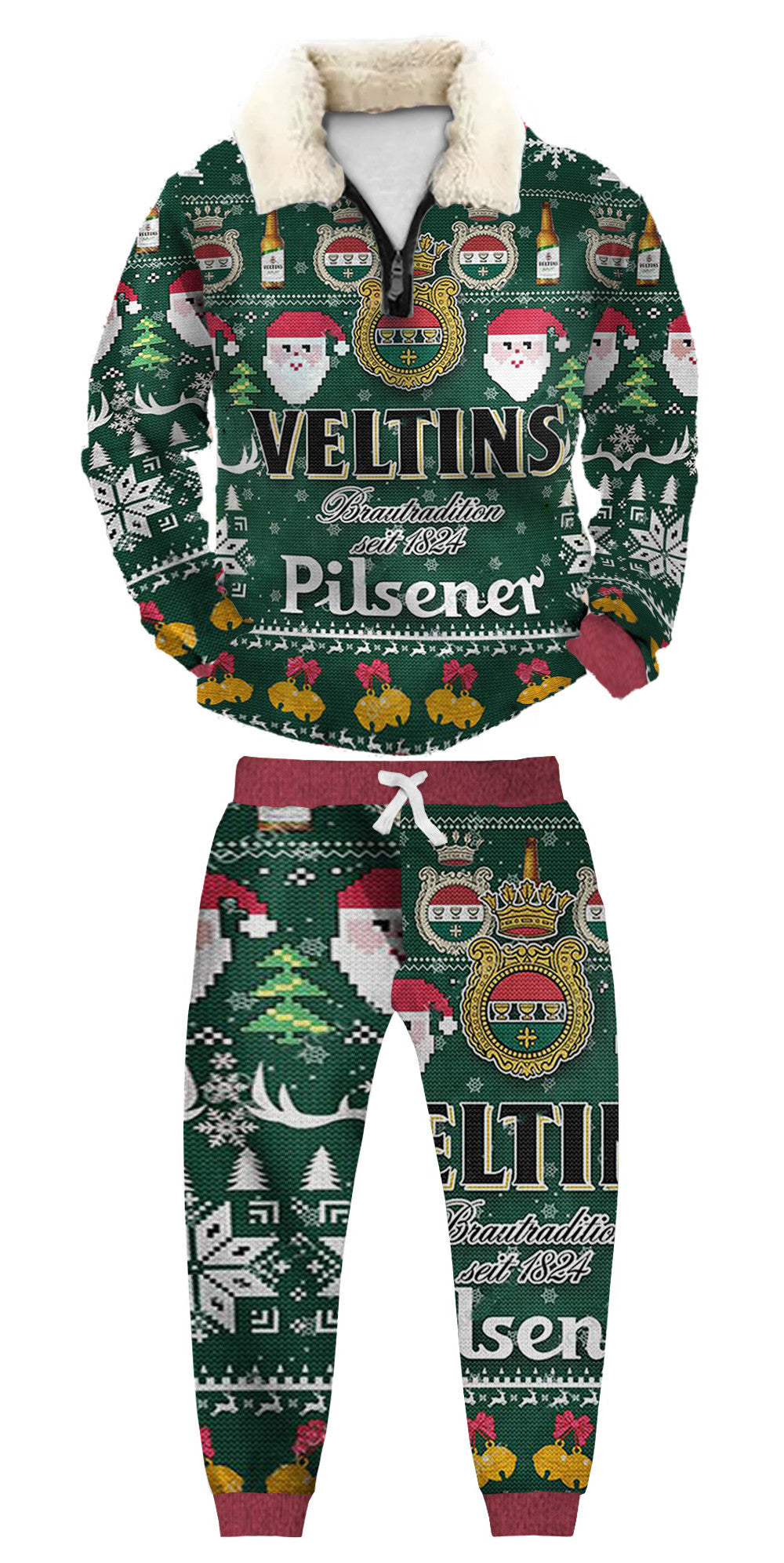 Christmas Ugly Quarter Zip Sweatshirt & Sweatpant Set Edition242