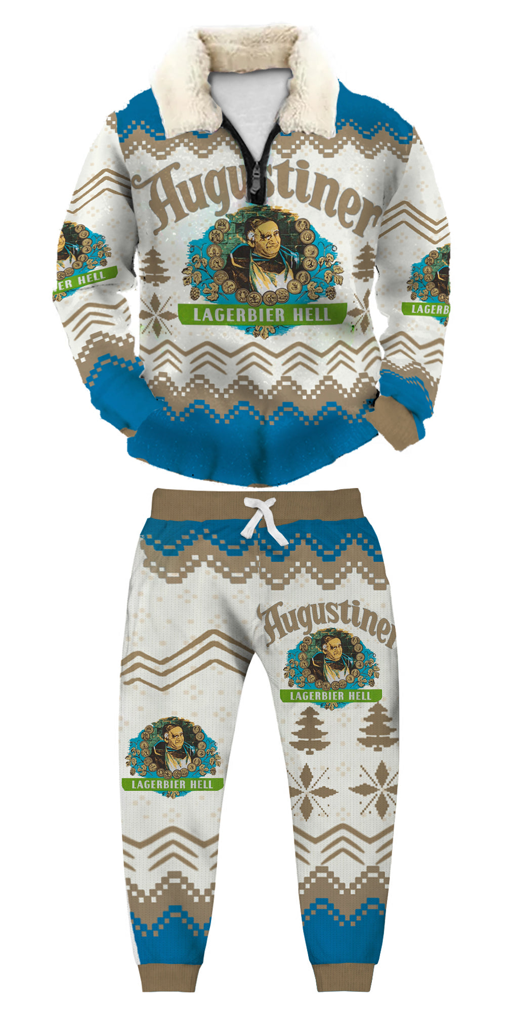 Christmas Ugly Quarter Zip Sweatshirt & Sweatpant Set Edition244